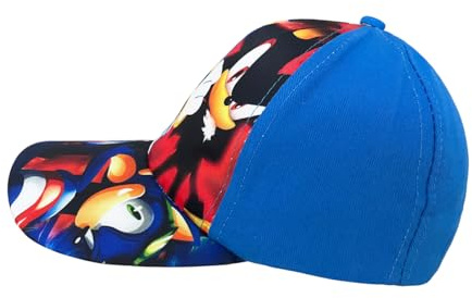 MAJEQZGY Soni Casquette de Baseball Impression de Dessin Animé pour Garçons et Filles Dessin Animé Réglable Enfant Casquette à Bord Plat Chapeau de Soleil pour Enfants Casquette de Baseball