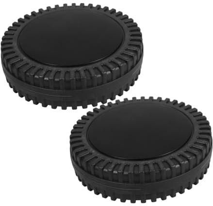 TINEASUR 2pcs Replacement Plastic Wheels for Gas Grill Cart and Bbq Grill 6 Inch Black Hdpe Sturdy Wheels with Versatile Compatibility for Outdoor Cooking