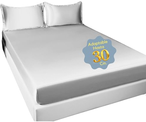 QWell® Protector de Colchón | Funda Transpirable con Cremallera | hasta 30 cm Altura | Protege contra Ácaros, Polvo, Sudor | Antialergico | NO Impermeable | SIN Almohadas (Blanco, 135X190-200)