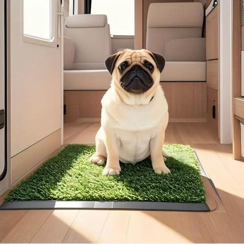 Liwankaqi Inodoro para perros, diseño de hierba de 3 capas, soporta hasta 100 kg