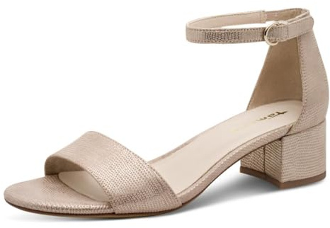 Tamaris dam 1–28201-42 sandal med klack, LT Gold Struct, 40 EU