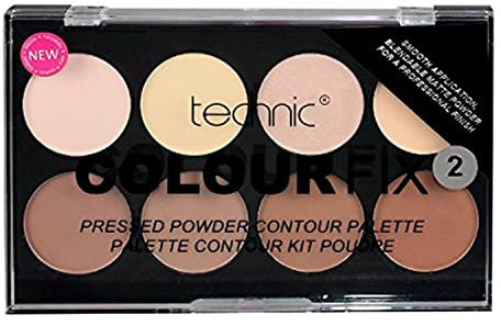 Technic Colour Fix 2 - Palette di cipria compatta per contorno viso, 8 pezzi da 3,5 g l’uno