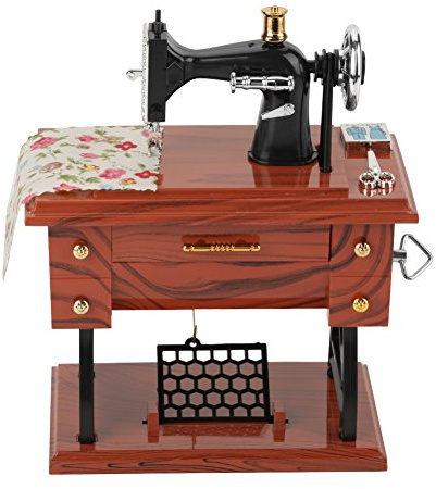 Tosuny Carillon, Mini Vintage Creativo retrò Orologio da Cucire Scatola di Musica Decorazione del Tavolo Musica Meravigliosa Suono Compleanno Natale per Gli Amici