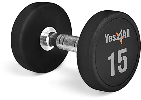 Yes4All Premium Urethane Dumbbell - 15 Pounds