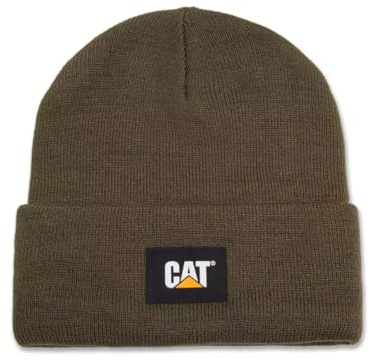Strickmütze Label Cuff Oliv