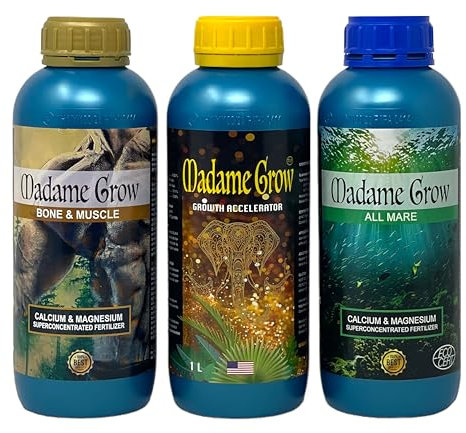 Madame Grow - Engrais de Croissance pour Plantes Vertes - KIT INDICA 3 X 1 L - Formule Concentrée