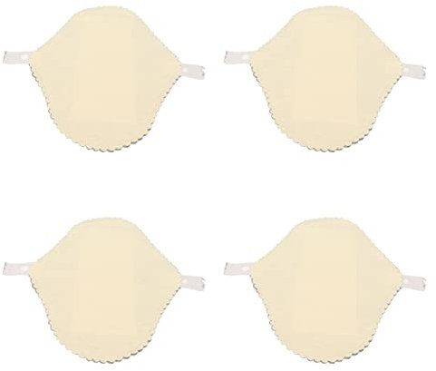 Verdant Touch Stoffbinde, wiederverwendbar, 4 Stück, gelbes Graphen, atmungsaktiv, waschbar, Baumwolle, Menstruationseinlage, Größe M