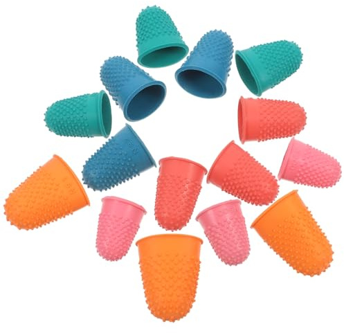 ULTECHNOVO 15piezas De Dedos De Reutilizables Fundas De Goma Para Protección De Dedos Manualidades Clasificación Costura