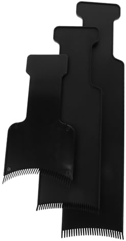 Healvian 3pcs Hair Highlighting Boards Set Black Small Medium Large Size Double-sided Foiling Boards Hair Dyeing Kit for Salon and Diy Coloring