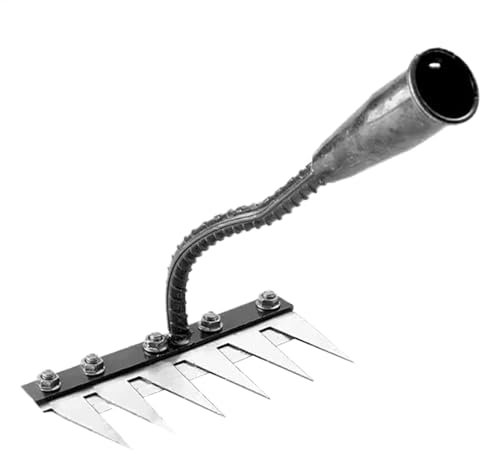 Outil De Désherbage Amovible, Extracteur De Mauvaises Herbes, Arracheur Desherbeur Manuel - Houes De Jardin sans Manche, Outil De Jardinage Agricole Traditionnel Houes pour Culture Agricole (6 Dents)