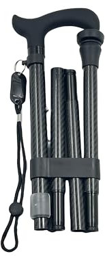 Gehstock aus Kohlefaser, zusammenklappbar, verstellbar, für Herren, Damen und Damen, mit weichem Griff, 85,1 cm bis 95,2 cm, leicht