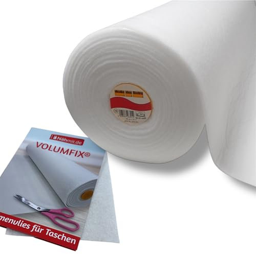 Freudenberg Volumenvlies H 630, 90 cm breit (Meterware) weiß Vlieseline Bügelvlies für Taschen, Mäppchen Kosmetiktasche + Handmuster VOLUMFIX