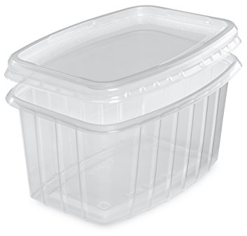 GUILLIN - PACK CHALEUR BCPP0450 CARTON DE 500 Boite 450cc Micro-Ondables A Couvercle Independant, Plastique, Transparent, 9,8 x 13,8 x 6,1 cm