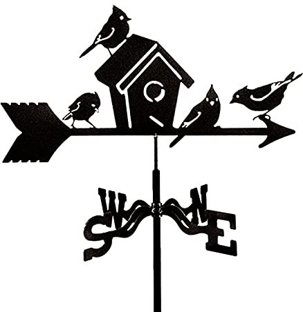 YDHNB Weather Vane Stainless Steel Weathervane for Garden Creative Bird's Nest Weathervane Garden Stake Weather Vane Wind for Yard Cupolas Farm Sheds