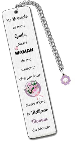 Maman Marque-Pages Noël Apprécier Cadeaux Famille Jour Anniversaire Retraite Amour Citations Gravé Souvenirs Fête Mères Action de Grâce Livre Accessoire Ma Boussole Et Mon Guide Merci Môman