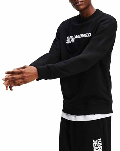 Karl Lagerfeld Jeans Hombres Regular Essential Logo Sweatshirt Black XS