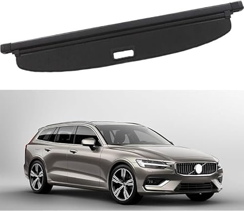 AIRAU Auto Laderaumabdeckung Kofferraum Hutablage für Volvo V60 2018-2023, Einziehbarer Kofferraumabdeckung Security Privatsphäre Zubehör