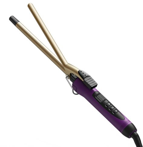 DSHOW Curling Tongs, 13mm Curling Tongs for Short Hair, 18 Heat Setting for Curler Long & Short Hair