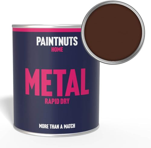 Paintnuts Dark Brown (RAL-8016) Rapid Dry Metal Paint, Matt Finish 250ml