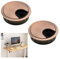 Desk Grommet,2 Pcs Zinc Alloy Desk Cable Hole,Desk Grommet60 mm/2.36 Inch Plastic Desk Hole Cover for Home and Office,Desk Grommet 60mm,Desk Cable Grommet,Cable Hole Cover(Gold)