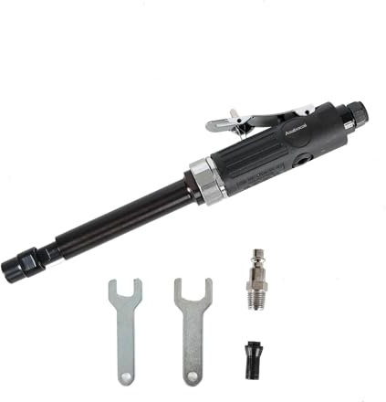 Extra lange Verlängerung 6mm und 3mm gerader Druckluft-Stabschleifer, Hochgeschwindigkeits-Druckluft-Stabschleifwerkzeug mit verlängertem langem Schaft