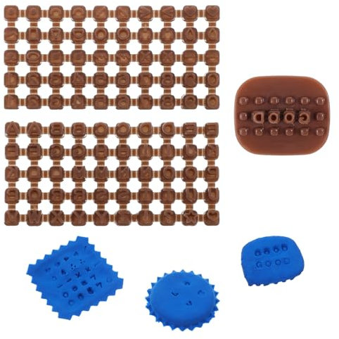 3Pcs Letter Stamps Set for Clay, Alphabet Number Stamps Tools for Fondant, Cookie, Pottery, Reusable Letter Number Stamp for DIY, Handmade Crafts, Pottery Making, Alphabet Numeral Polymer Clay Tools