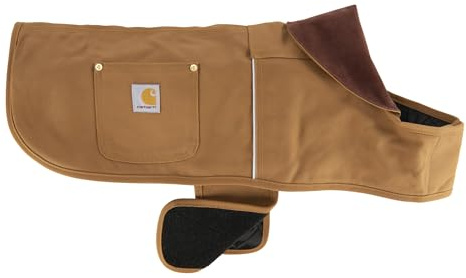 Carhartt Firm Duck Dog Chore Coat, Insulated Weather Resistant Jacket for Cold and Windy Conditions, Carhartt Brown, Medium