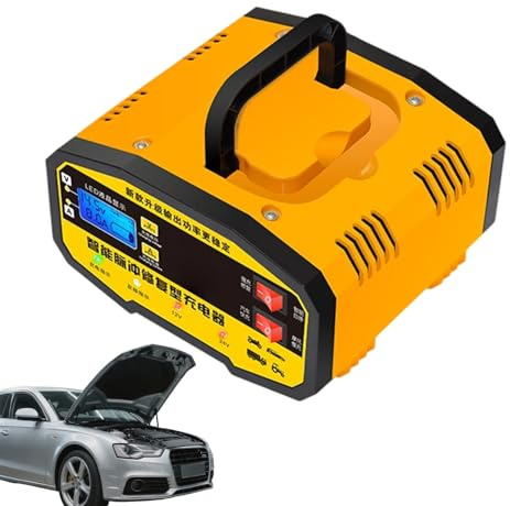 Cargador de Batería | Cargador de Batería de Mantenimiento para 12V y 24V | Mantenedor y Reparador de Pulso Digital,para Automóviles, Camiones, SUVs, Sedanes, Motocicletas y