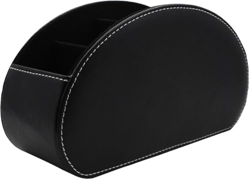 SANQIANWAN Boîte de stockage en cuir multifonctionnelle pour le bureau pour le rangement d'articles de papeterie, crayons/stylos, téléphones portables, cartes de visite, notes, télécommandes