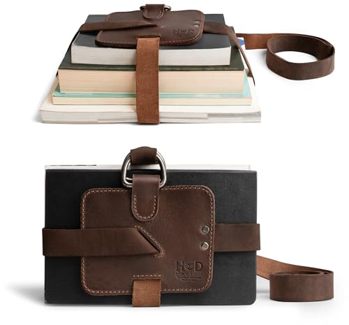 Cinghia di trasporto regolabile in pelle rustica, regalo essenziale fatto a mano da Hide & ◕Drink: Borbone Marrone, One_Size, marrone, One_Size