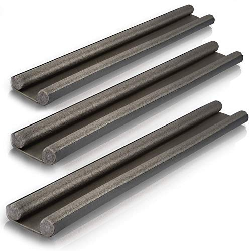 Meisterfaktur Paraspifferi sottoporta - Per tutte le porte - Paraspifferi porta blindata ideale per una tenuta efficace contro correnti d'aria, rumore e freddo (3 pezzi (grigio))