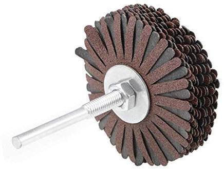 sourcing map Schleifstoff Schleifrad ⌀‌80mm Schleifstern 1/4-Zoll Schaft für die Holzbearbeitung Wurzelschnitzerei Möbel Polieren 150 Körnung