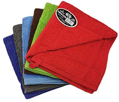 HCT Pack 6 Paños de Cocina Algodon Rizo (50x50 cm), Trapos de Cocina Rizo Algodon, Muy absorbentes y duraderos con Mucho Cuerpo (550 GRM/M²), Colores Surtidos