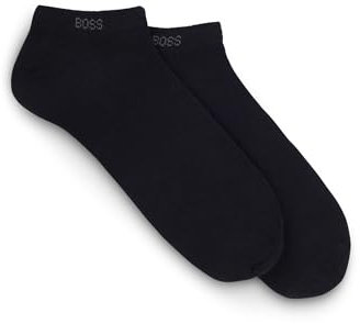 BOSS Herren 2p Uni Cc Sneakersocken, -001 black, 43-46 EU