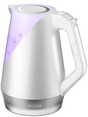 ARDES AR1K46 Hervidor de agua eléctrico sin cables Capacidad 1,7 Litros con Apagado Automático y Base de Rotación de 360° para Agua, infusiones y Té