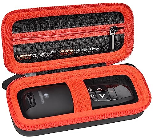ANKHOH Case for Logitech R400 Wireless Presenter - Protective Storage Bag with Custom Fit, Zippered Pocket & Carabiner Clip for Business Presentations (Box Only)