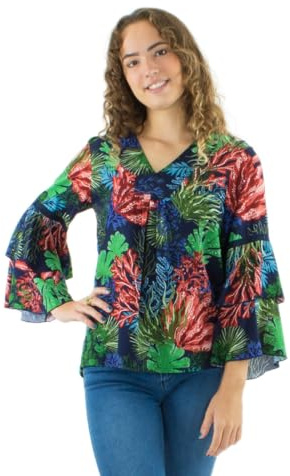 Coline - Blouse Viscose Manches à Volants