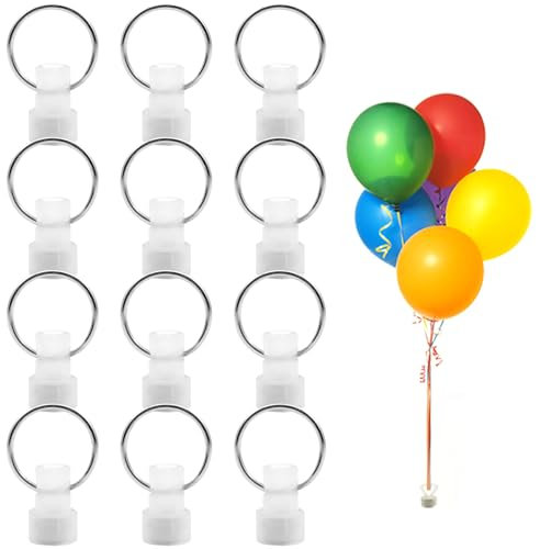 12-teiliger Ballonständer, Ballongewicht, Wasserstoff-Ballongewicht, Kunststoff-Ballonständer, kommt mit Ständer und Gewicht, perfekt für Hochzeiten und Feiern