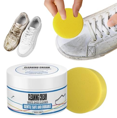 ComedyKing White Shoe Cleaning Cream, Reinigungscreme Weiße Schuhe Reinigungscreme Multi-Functional Cleaning für Weiße Schuhe White Shoe Cleaner Professional Sneaker Cleaner (1 PCS)