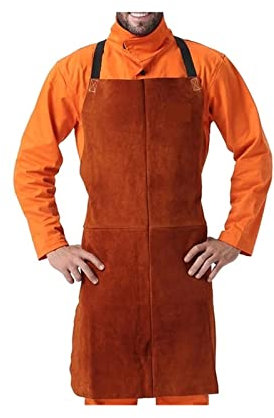 Saldatura del grembiule isolamento a calore diviso in pelle lavoro protettivo grembiuli resistenti a fiamma resistenti ai vestiti for la sicurezza sul posto di lavoro ,Versatile Uso Quotidiano(COFFEE,