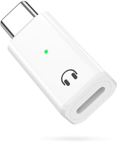 MoKo Adaptateur Lightning vers USB C Audio, Adaptateur USB C vers Lightning pour Casque d'écoute et Écouteurs pour iPhone Air 17 16 15 Pro Max Plus, iPad Air/Pro, Pas pour Le Chargement, Blanc