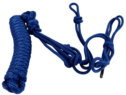 FRELEAN Multi Knots Adjustable Rope Halter | Secure Comfortable Training & Daily Use | Resilient Polyester Horse Halter for Confident Control/Easy Handling (blue)