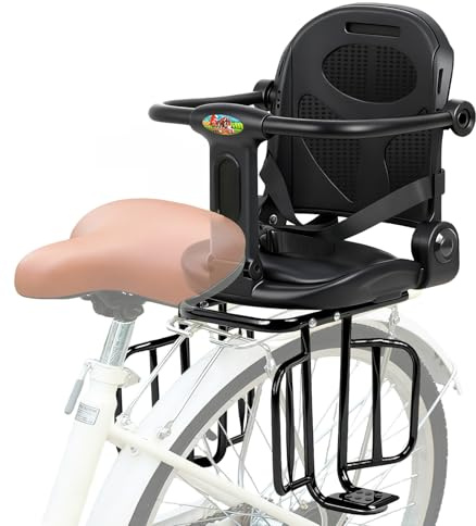 auvstar Silla Bicicleta Niño Trasera,Asiento Infantil para Bicicleta,Negro