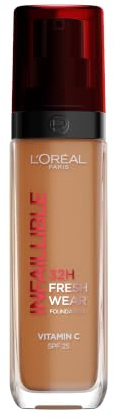 L'Oréal Paris Infallible Liquid Foundation Full Coverage 355 Sienna | With Vitamin C, Fresh, Dewy & Glowing Skin, Lasting Wear, Water & Transfer-Proof, Lightweight