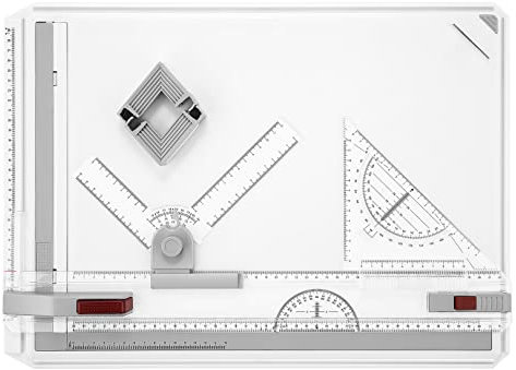 Himimi Rapid-A3-Zeichenbrett Zeichenplatte einfache Zeichenplatte für das Professionell Office Arbeiten Studenten Studium Mit Schnell-Zeichendreieck