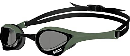 ARENA Cobra Ultra Swipe Unisex-Wettkampfbrille für Erwachsene, Schwimmbrille mit Gebogenen Gläsern, Anti-Beschlag, UV-Schutz, 5 Austauschbare Nasenstege