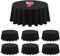 6 Packs Black Polyester Runde Tischdecken 90 Zoll Runde Tischdecke Fleck und resistent Falten waschbar Tischdecke für Hochzeit, Partys, Bankett, Buffet Tisch, Urlaub, Abendessen Tische dekorieren