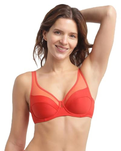 DIM Soutien-Gorge Femme Avec Armatures Generous Classique x1, Rouge, 95C