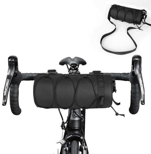 flintronic Lenkertasche Fahrrad, Vordertasche Fahrradtasche Aufbewahrungstasche, Fahrradtasche vorne Lenker, Multifunktionale Fahrradtasche mit Schultergurt, für Rennrad Mountainbike
