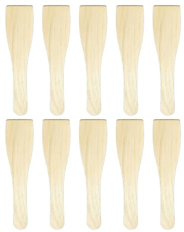 Juego de 10 espátulas de madera para tabla de queso, raclette, espátula de madera para molde eléctrico, espátula, utensilios de cocina, adecuado para cocina en casa y fiestas (21 cm)